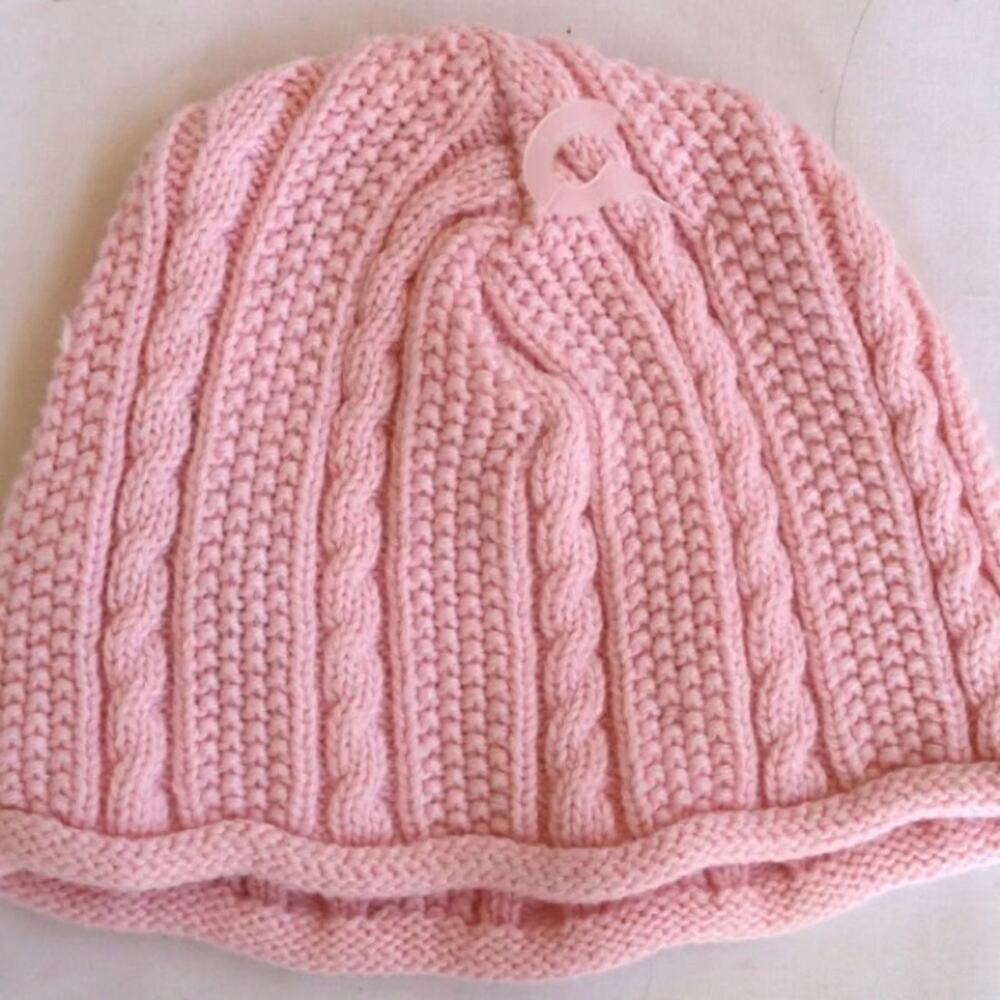 Kid’s HANNA ANDERSSON Pink Cable Stitched Infant Beanie IMMACULATE